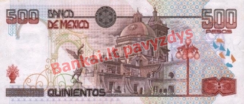 500 Pesų banknoto galinė pusė
