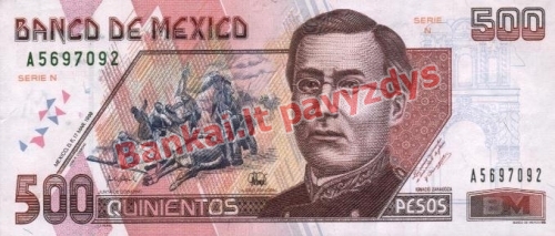 500 Pesų banknoto priekinė pusė