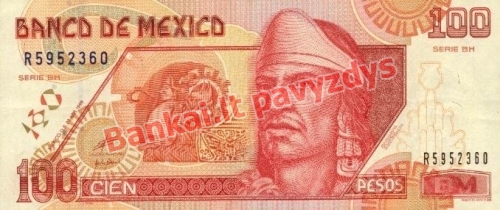 100 Pesų banknoto priekinė pusė