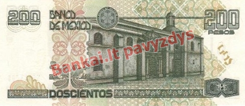 200 Pesų banknoto galinė pusė