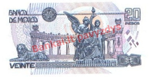 20 Pesų banknoto galinė pusė