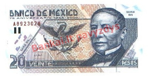 20 Pesų banknoto priekinė pusė