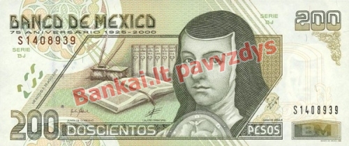 200 Pesos  banknoto priekinė pusė