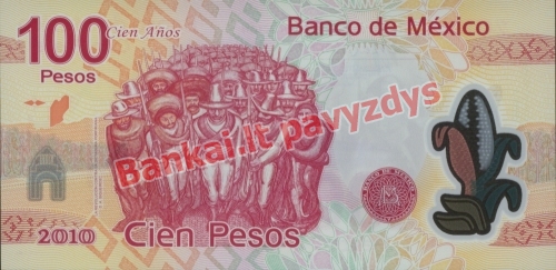 100 Pesų banknoto galinė pusė