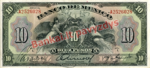 10 Pesų banknoto priekinė pusė