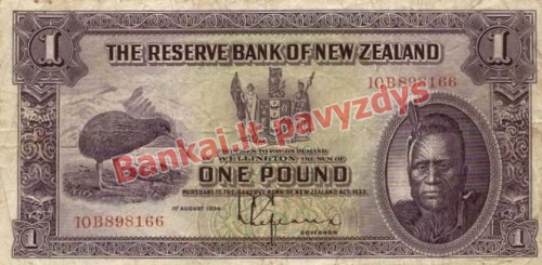 1 Svaro banknoto priekinė pusė