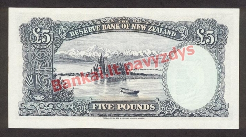 5 Svarų banknoto galinė pusė
