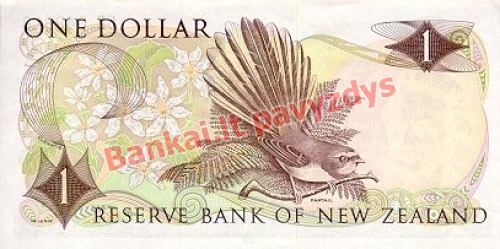 1 Dolerio banknoto galinė pusė