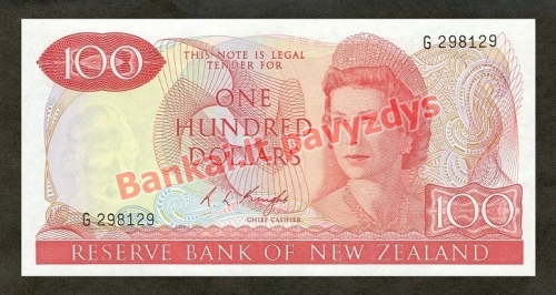 100 Dolerių banknoto priekinė pusė