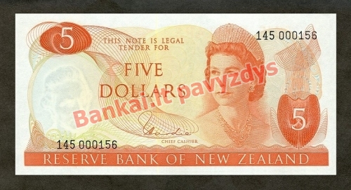 5 Dolerių banknoto priekinė pusė