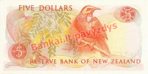 5 Dolerių banknoto galinė pusė