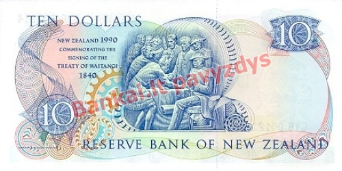 10 Dolerių banknoto galinė pusė