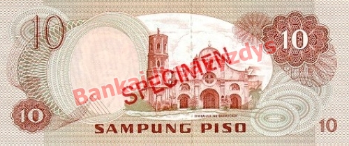 10 Pisų banknoto galinė pusė