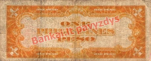 1 Peso banknoto galinė pusė