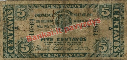 5 Centavų banknoto priekinė pusė