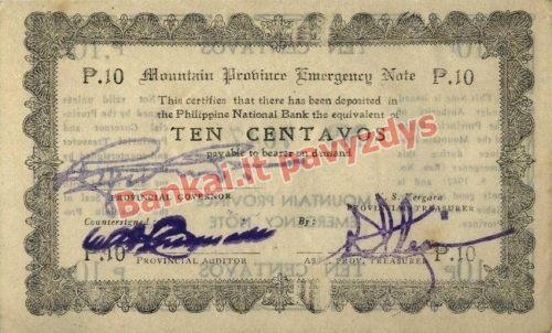 10 Centavų banknoto priekinė pusė