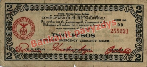 2 Pesų banknoto priekinė pusė