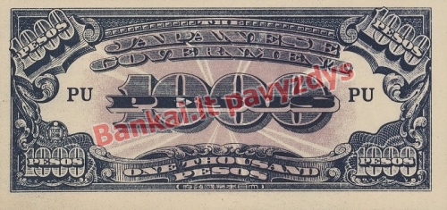 1000 Peso banknoto priekinė pusė