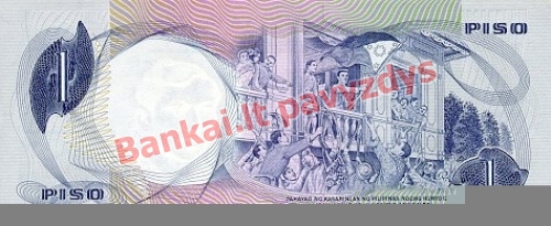 1 Piso banknoto galinė pusė