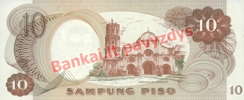 10 Pisų banknoto galinė pusė