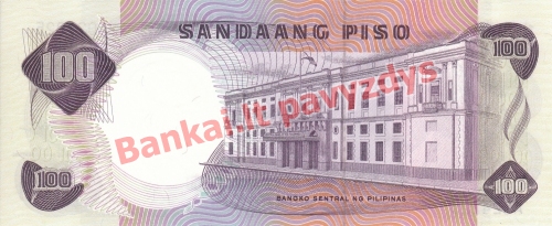 100 Pisų banknoto galinė pusė