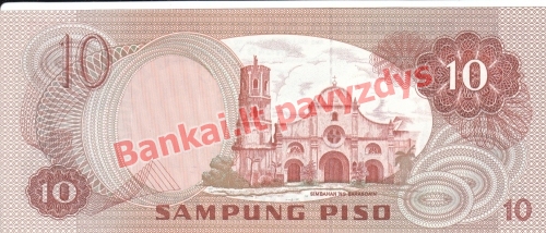 10 Pisų banknoto galinė pusė