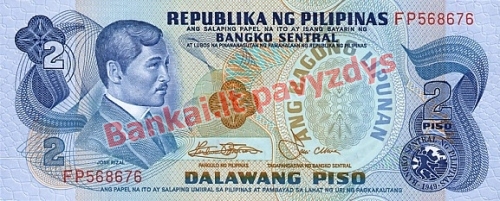 2 Pisų banknoto priekinė pusė