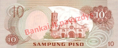 10 Pisų banknoto galinė pusė