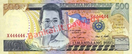 500 Pisų banknoto priekinė pusė