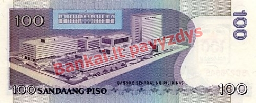 100 Pisų banknoto galinė pusė