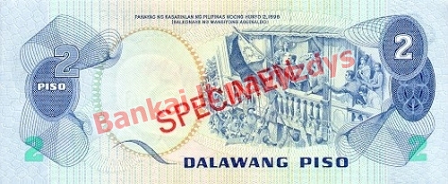 2 Pisų banknoto galinė pusė