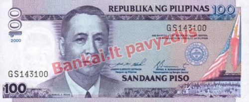 100 Pisų banknoto priekinė pusė