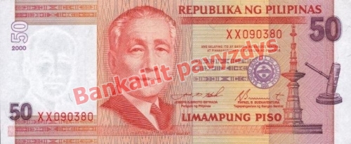 50 Pisų banknoto priekinė pusė
