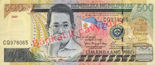 500 Pisų banknoto priekinė pusė