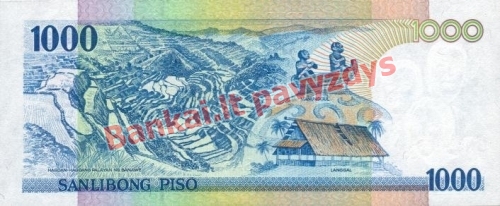 1000 Pisų banknoto galinė pusė