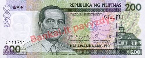 200 Pisų banknoto priekinė pusė