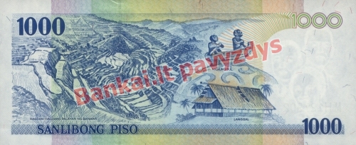 1000 Pisų banknoto galinė pusė