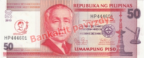 50 Pisų banknoto priekinė pusė