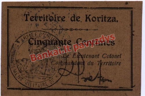 50 Centimų banknoto priekinė pusė
