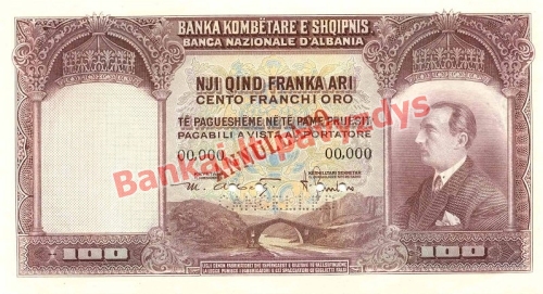 100 Frankų banknoto priekinė pusė