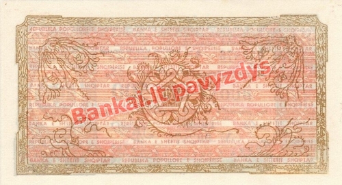 500 Lekų banknoto galinė pusė