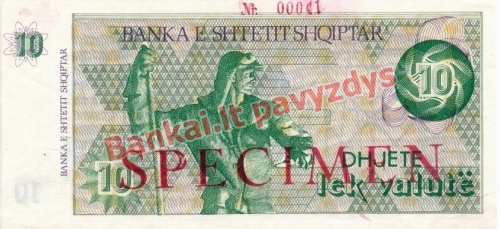 10 Lekų banknoto priekinė pusė