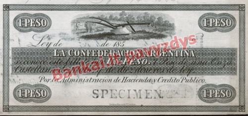 1 Peso banknoto priekinė pusė