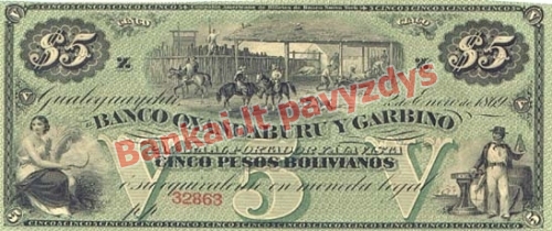 5 Pesos  banknoto priekinė pusė
