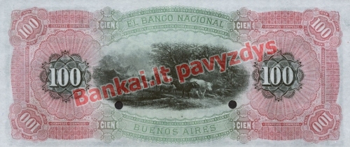100 Pesų banknoto galinė pusė