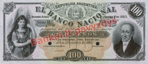 100 Pesų banknoto priekinė pusė