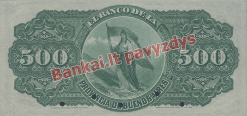500 Pesų banknoto galinė pusė