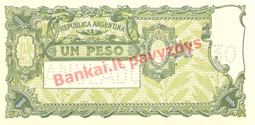 1 Peso banknoto galinė pusė