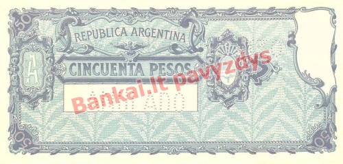 50 Pesų banknoto galinė pusė