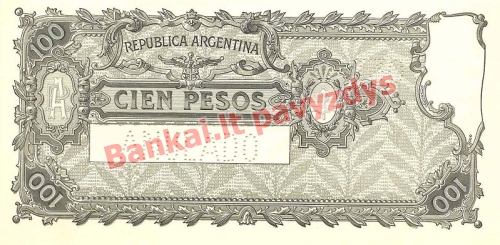 100 Pesų banknoto galinė pusė